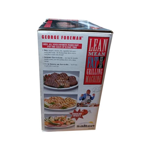 George Foreman GR10AWHT Lean Mean Fat Reducing Grilling Machine Salton NWT - Picture 4 of 6